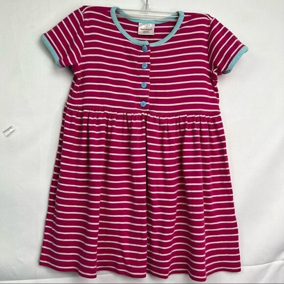 Hanna Andersson Pink and white short sleeve dress - Picture 2 of 9